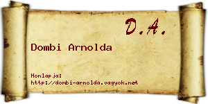 Dombi Arnolda névjegykártya